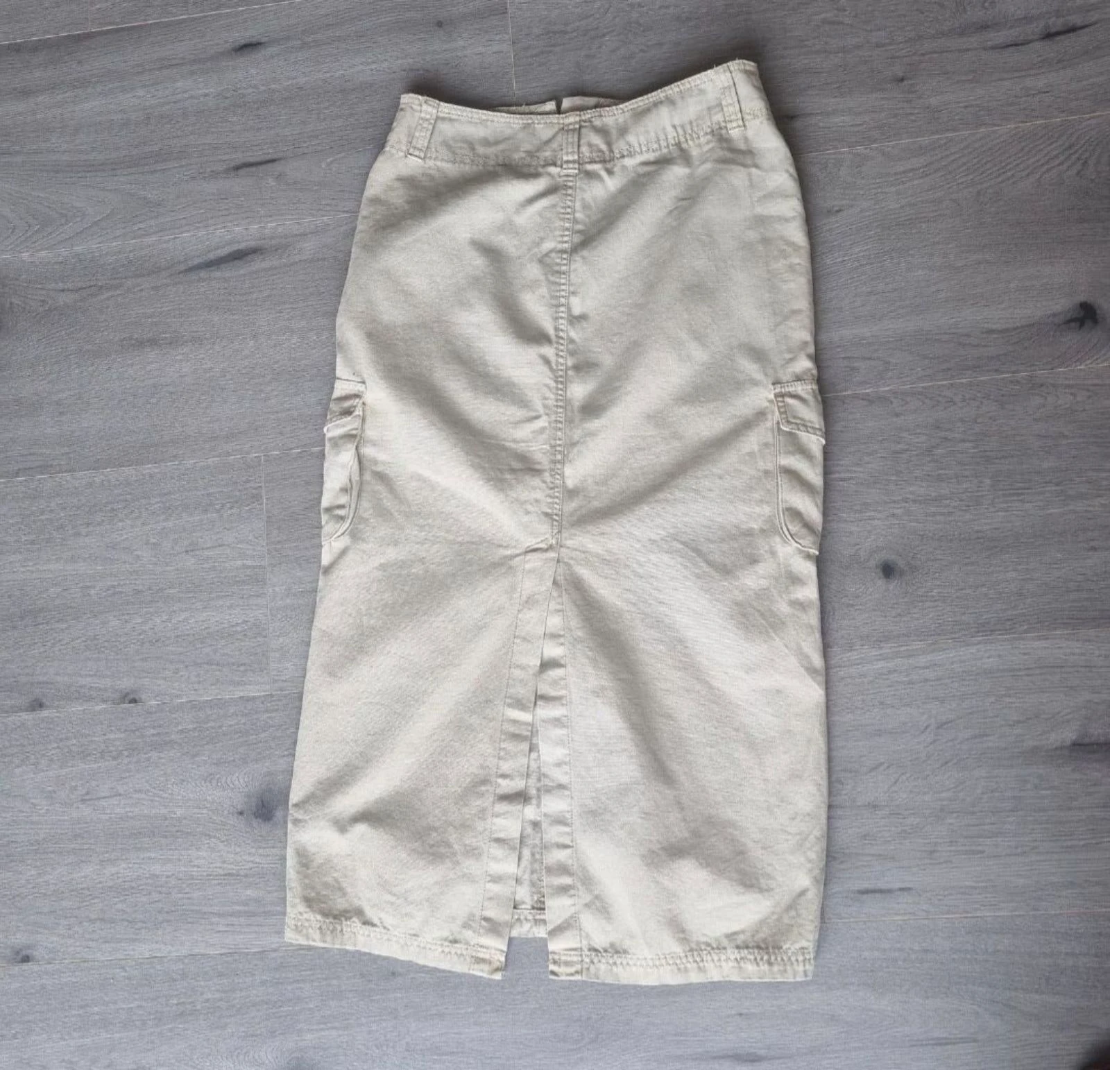 Rita Ora x Primark cargo maxi rok beige zandkleurige kokerrok 36 S – photo 5